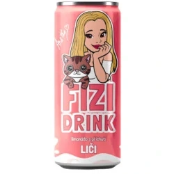 FIZI Drink limonáda 250ml plech Liči