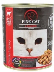 Fine cat konzerva pro kočky 830g Hovězí