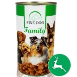 FINE DOG Family 1240g konzerva - zvěřina
